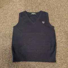 COMME CA ISM ネイビー Vネックベスト 120A