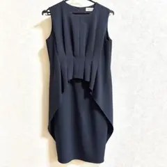 ワンピース　結婚式　ネイビー