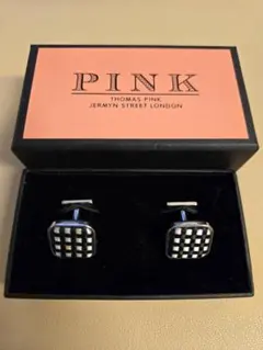 THOMAS PINK チェックカフリンクス