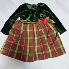 美品　チェック柄ワンピース 24M サンクスギビング　感謝祭　クリスマス