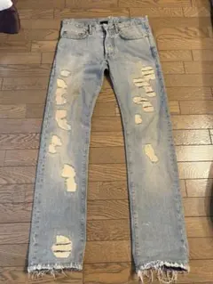 Dior HOMME エディ期 クラッシュ&リペア加工 デニムパンツのサムネイル