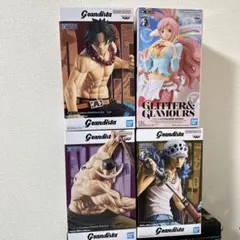 ワンピース エース しらほし 白ひげ トラファルガー・ローフィギュア 4体セット