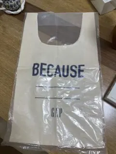 GAP エコバッグ BECAUSE ロゴ入り
