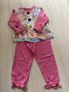 アンパンマン ボタン　パジャマセット ピンク 100cm
