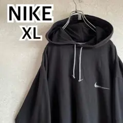 レア90s NIKE 銀タグ スウェットパーカー 人気 刺繍ロゴ 希少XLサイズ