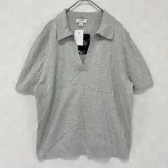 タグ付き J.CREW ジェイクルー カシミヤ混 ニットポロシャツ 半袖 Mのサムネイル