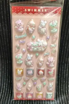 【正規品】SWIMMER☆立体シール☆なかま☆うさぎ☆くま
