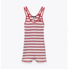 【新品】ZARA x Kappa ボーダーショートユニタード Sのサムネイル