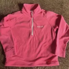 モンベル　フリース　キッズ　ハーフジップ　120cm ピンク