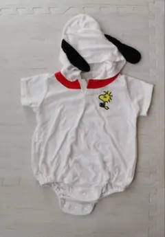 スヌーピー フード付きロンパース 70cm