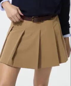ユニクロ ブラウン プリーツスコート スカート UNIQLO