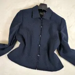 美品✨️　Leilian レリアン　ジャケット　日本製　11号　L 　紺系