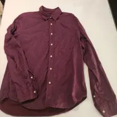 RAGEBLUE ワインレッド ドット柄 長袖シャツ