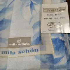 mila schon 大判ハンカチ シルク混 ブルー 花柄のサムネイル