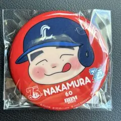 BBM LIONS BOUQUET 中村剛也 缶バッジ　ペコちゃん