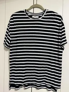OZOC 黒と白のストライプ Tシャツ 38