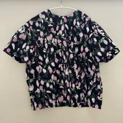 marni 花柄 半袖ブラウス ブラックのサムネイル
