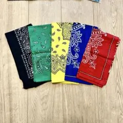 【美品】バンダナ 5枚セット HAV-A-HANK入り ペイズリー柄 アメカジ