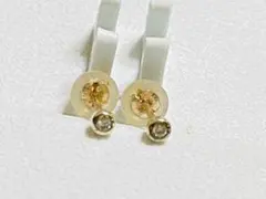 宝石付きK10金イヤリング