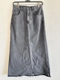 GU グレー デニム タイトスカート 32-34