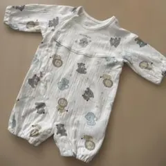 動物柄ロンパース 60〜70cm 綿100%