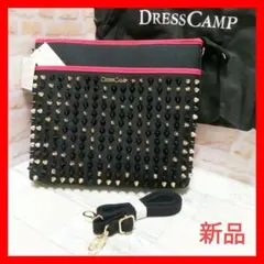 新品♦ドレスキャンプ スタッズ ショルダーバック ブラック 黒のサムネイル
