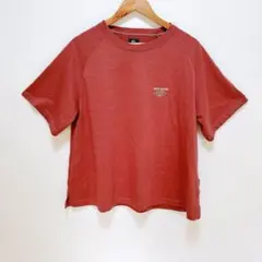 KRIFF MAYER (L)シンプル ロゴ プリント 半袖 Tシャツ レッド
