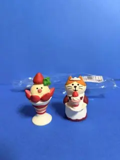 デコレコンコンブル ウェイトレス猫いちごパフェ 文鳥スイーツ 苺パフェ