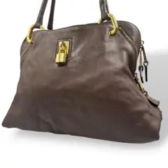 MARC JACOBS マークジェイコブス レザー トートハンドバッグ ブラウン