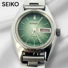 セイコー レディース 腕時計 自動巻き 稼働品 グリーン 2206 SEIKO