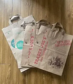 Trader Joe's / Whole Foods 紙袋4点セット 海外