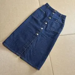 ZARA フロントボタン デニム タイトスカート　xsのサムネイル