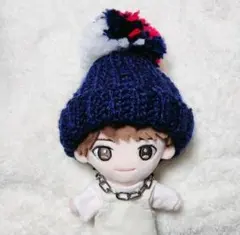 キスぬいニット帽　ネイビー