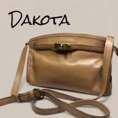 Dakota オーリオ2 ショルダーバッグ　本革　ターンロック　ベージュ