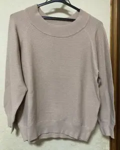 しまむら 長袖ニットセーター Lサイズ 薄ピンク