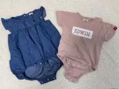 【バースデイ】80cm夏物ロンパース2点セット POLO Baby EDWIN