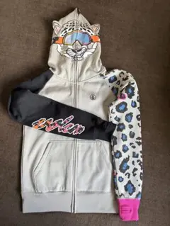緊急❗️再値下‼️VOLCOMジップパーカー フード目の部分メッシュXSのサムネイル