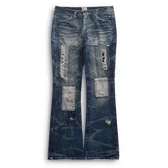 MURDER LICENSE　未使用　鬼ヒゲ グランジ加工 ブーツカットデニム 2025年最新】鬼ヒゲ デニムの人気アイテム - メルカリ