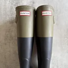 HUNTER 長靴 オリーブ・ブラック　EU37
