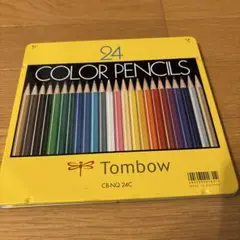 Tombow 24色 色鉛筆セット CB-NQ 24C 缶ケース入り トンボ