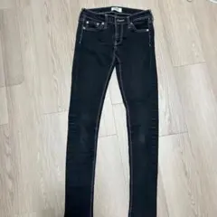 【GYDA】ジェイダ ワンウォッシュスキニーデニム ステッチ S ブラックのサムネイル
