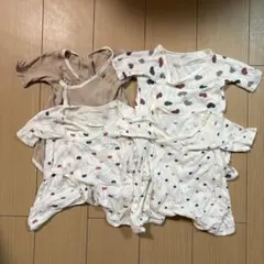 西松屋 新生児 ボタン式コンビ肌着 4枚セット あったか素材 綿100%