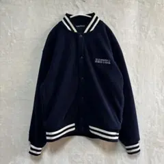 90’s NAUTICA フリース スタジャン型 ジャケット S 紺のサムネイル
