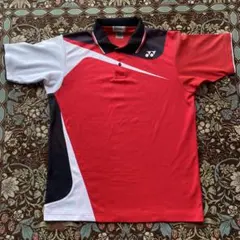 YONEX ヨネックス ポロシャツ レッド ブラック L - メルカリ