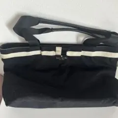 kate spade 黒 キャンバストートバッグ