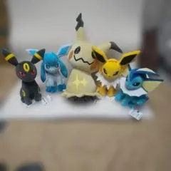 ポケモン　ぬいぐるみ ミミッキュ ブラッキー シャワーズ サンダース グレイシア