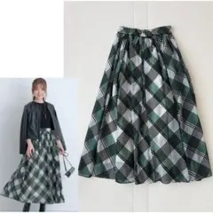 アプワイザーリッシェ　フロッキーチェックフレアスカートのサムネイル