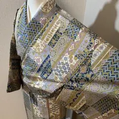 松*合様 A119⭐️正絹　本場大島紬　染大島　袷　逸品　広襟