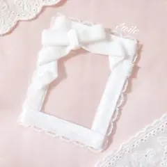 B8サイズ　トレカケースデコ　硬質ケース　硬質カードケース　ホワイトリボン