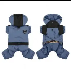 犬用　スノーウェア フード付き　防水　防寒つなぎ服　小型犬用　リード穴付きのサムネイル
